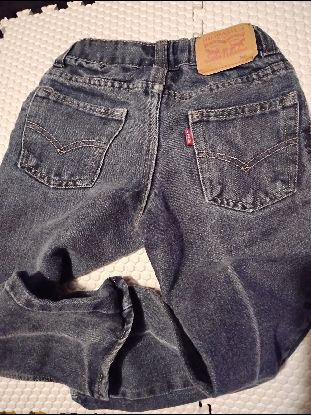 Levi's Kids Boys And Girls Dark Blue Denim Jeans